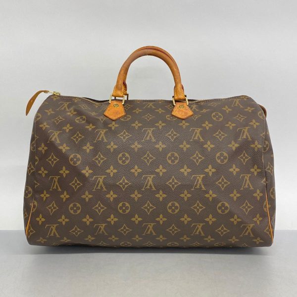 1240001054755 13 Louis Vuitton Speedy 40 Monogram Handbag Brown