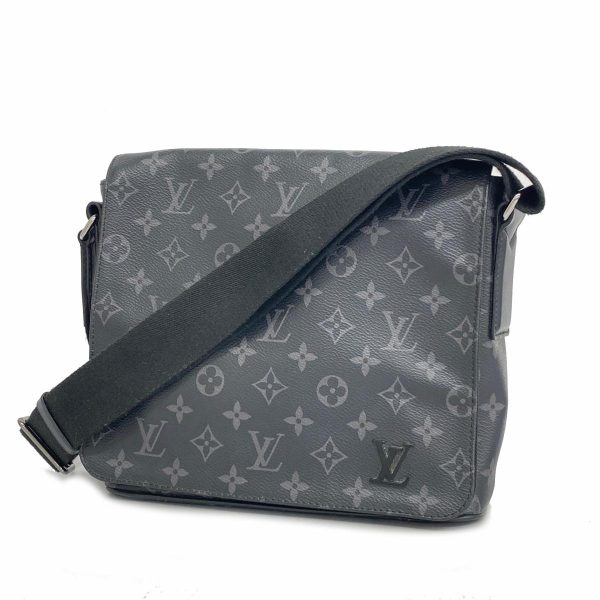 1240001054792 1 Louis Vuitton District PM Monogram Eclipse Shoulder Bag Black