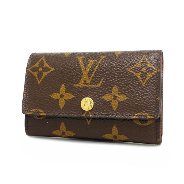 1240001054808 1 Louis Vuitton Multicre 6 Monogram Key Case Brown