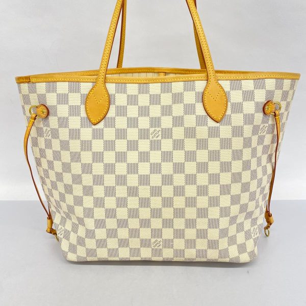 1240001054828 14 Louis Vuitton Neverfull Mm Damier Azur Tote Bag White