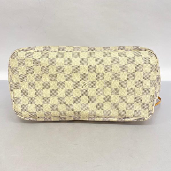 1240001054828 3 Louis Vuitton Neverfull Mm Damier Azur Tote Bag White