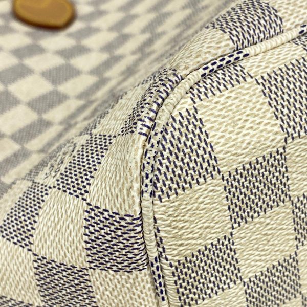 1240001054828 7 Louis Vuitton Neverfull Mm Damier Azur Tote Bag White