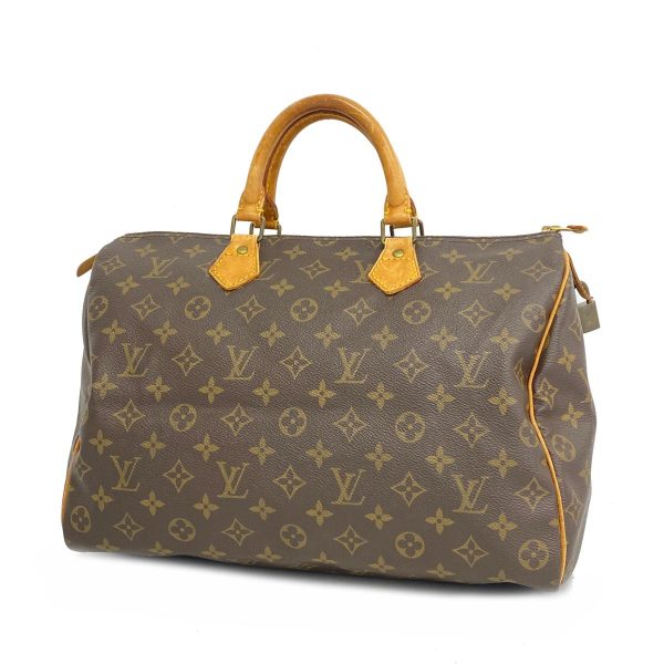 1240001054836 1 Louis Vuitton Speedy 35 Monogram Handbag Brown