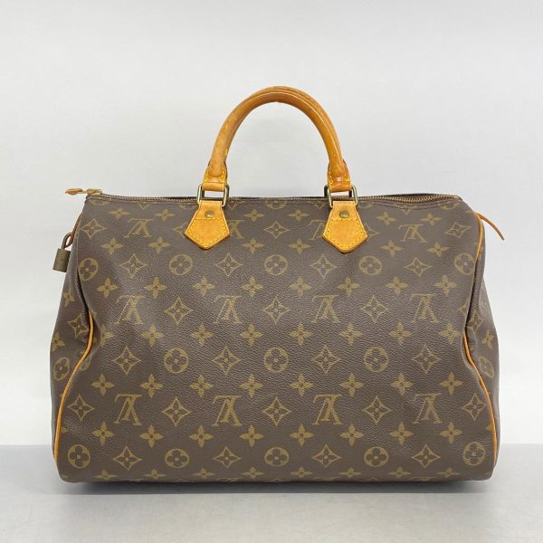 1240001054836 14 Louis Vuitton Speedy 35 Monogram Handbag Brown