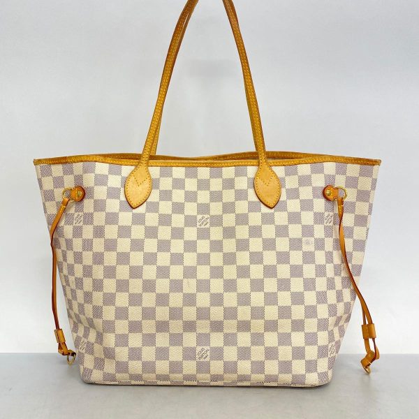 1240001054839 13 Louis Vuitton Neverfull Mm Damier Azur Tote Bag White