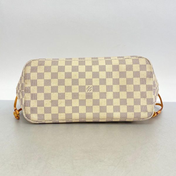 1240001054839 3 Louis Vuitton Neverfull Mm Damier Azur Tote Bag White