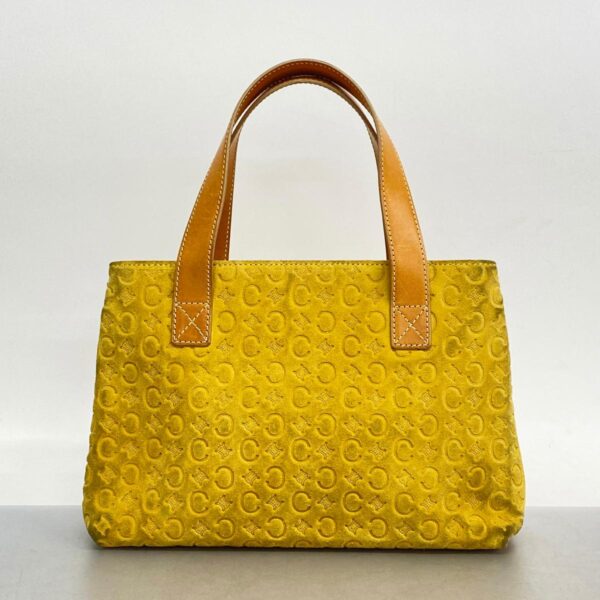 1240001054869 11 Celine C Macadam Suede Tote Bag Yellow