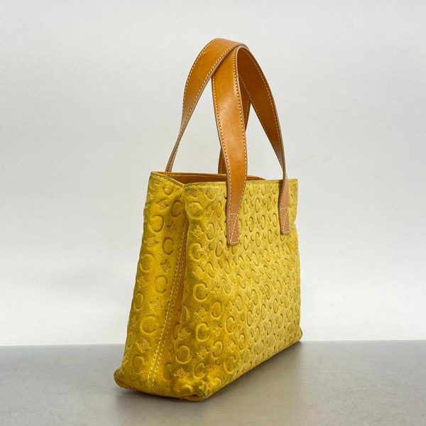 1240001054869 2 Celine C Macadam Suede Tote Bag Yellow