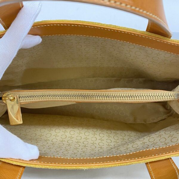 1240001054869 4 Celine C Macadam Suede Tote Bag Yellow