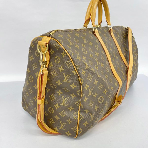 1240001054886 2 Louis Vuitton Keepall Bandouliere 55 Monogram Bag Brown