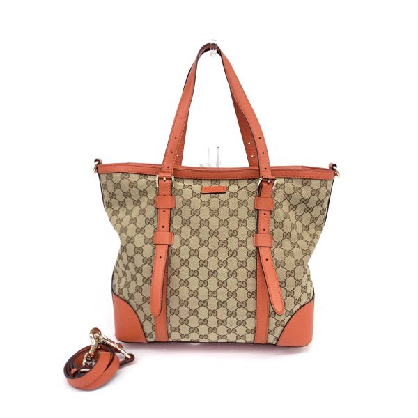 1240001072476 1 GUCCI 2WAY bag Beige Orange GG bag