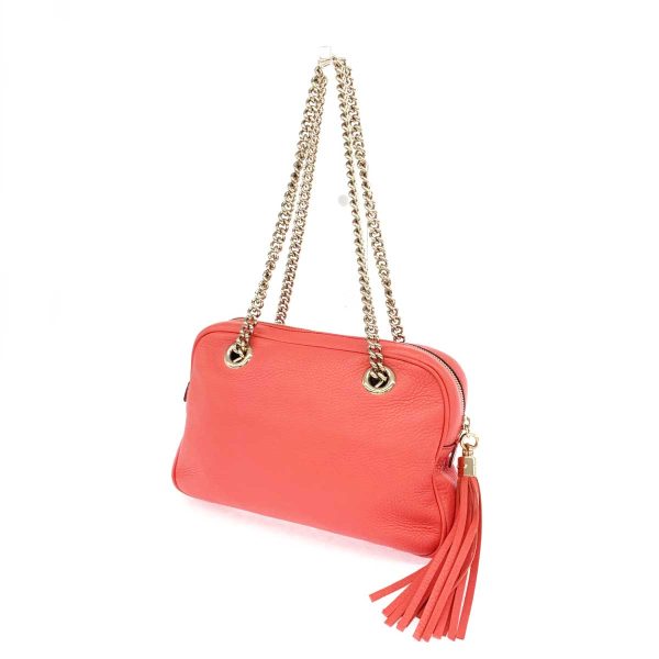 1240001077729 3 GUCCI Tote Coral Pink Soho Interlocking GG Shoulder Bag