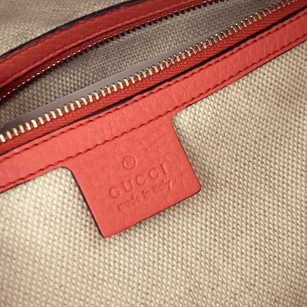 1240001077729 6 GUCCI Tote Coral Pink Soho Interlocking GG Shoulder Bag