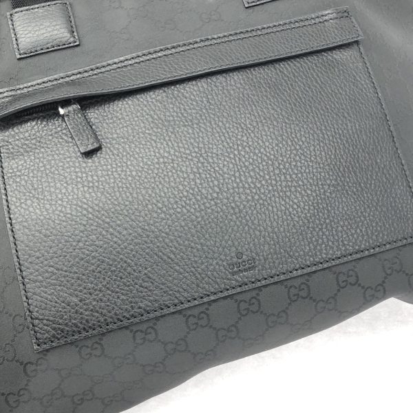 1240001081731 6 GUCCI tote bag black nylon GG bag