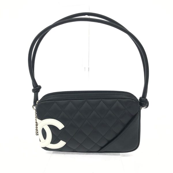 1240001082758 1 CHANEL Cambon Line One Shoulder Bag Card Black Calfskin Bag