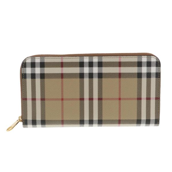 1240002021258 1 Burberry Round Fastener Long Wallet Nova Check Beige