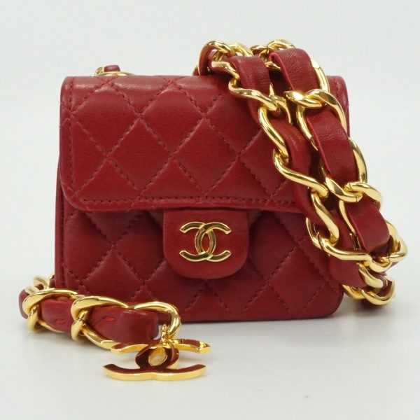 1240002038383 1 Chanel Mini Matelasse Waist Bag Red