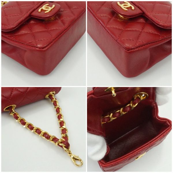 1240002038383 4 Chanel Mini Matelasse Waist Bag Red