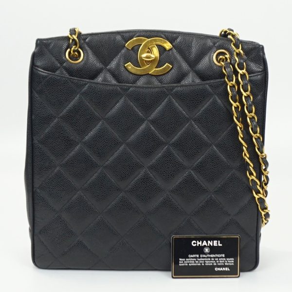 1240002044847 10 Chanel Caviar Tote Bag Black