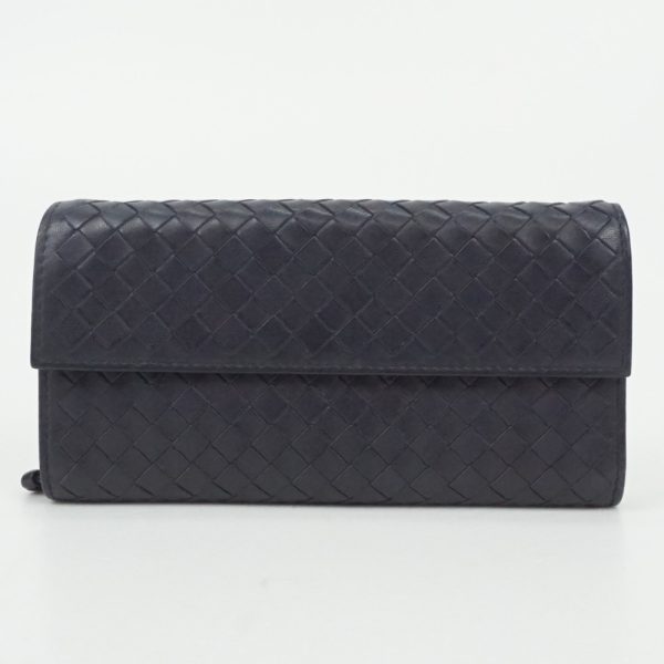 1240002045086 1 Bottega Veneta Wallet Blue Flap Type Long