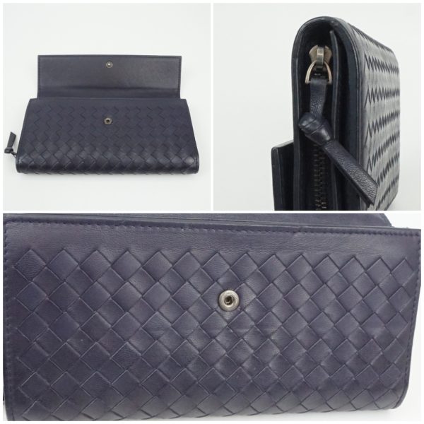 1240002045086 7 Bottega Veneta Wallet Blue Flap Type Long