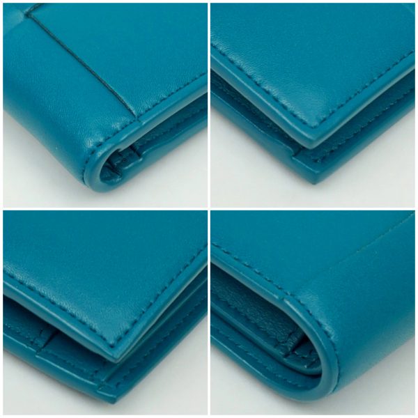 1240002047472 4 BOTTEGA VENETA 749455 Bi fwallet cassette coin Blue wallet