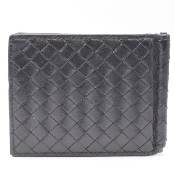 1240002048731 2 BOTTEGA VENETA BifMoney Clip Black Braided Wallet