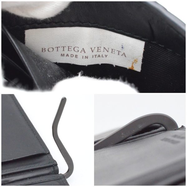 1240002048731 6 BOTTEGA VENETA BifMoney Clip Black Braided Wallet