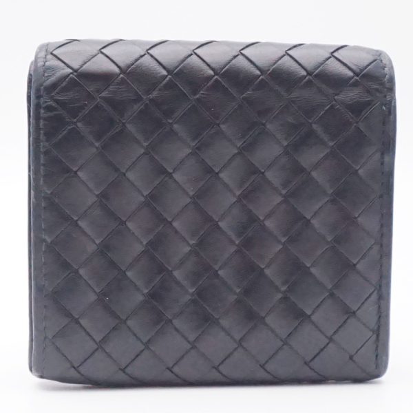 1240002048732 2 BOTTEGA VENETA Wallet Black Intrecciato Folding Wallet