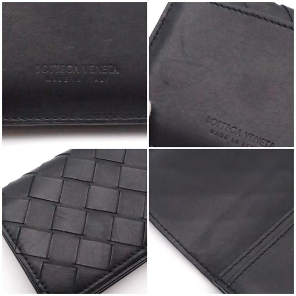 1240002048733 6 BOTTEGA VENETA card case holder Black Intrecciato Braided leather