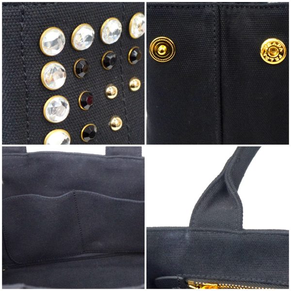 1240002049155 6 PRADA Canapa Tote Black Shoulder Bag