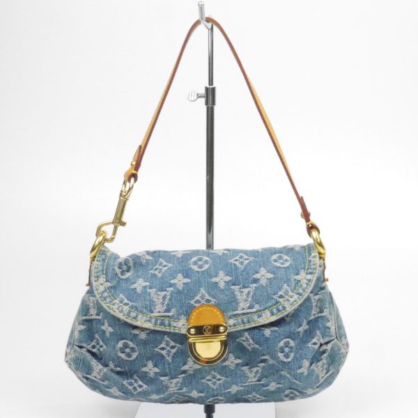 1240002050687 1 Louis Vuitton Mini Pretty Monogram Denim Shoulder Bag Blue