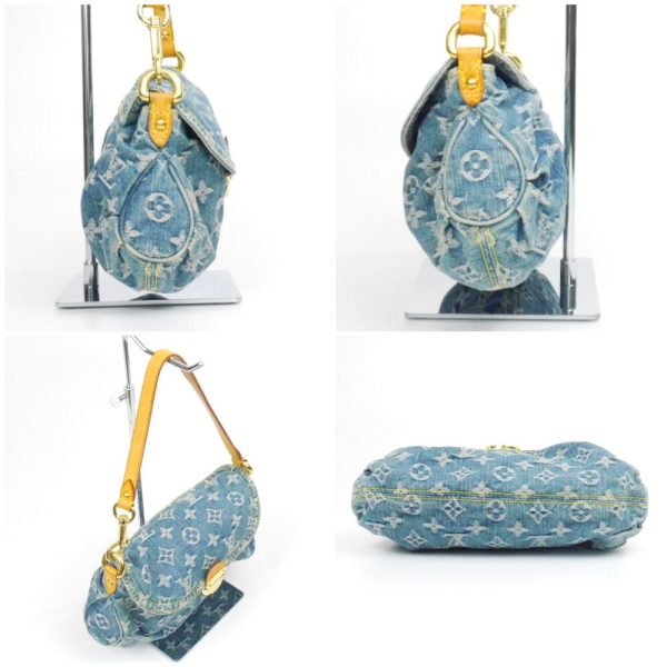 1240002050687 3 Louis Vuitton Mini Pretty Monogram Denim Shoulder Bag Blue