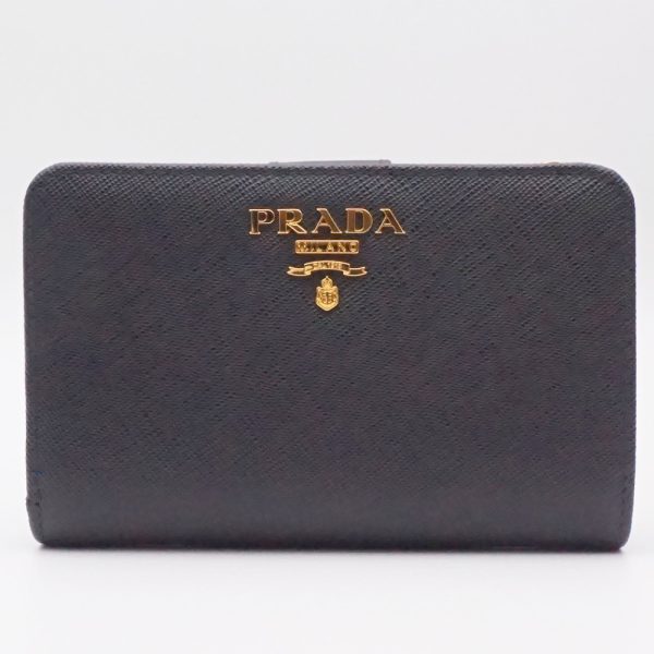 1240002050813 1 PRADA Saffiano Wallet NERO Black Wallet