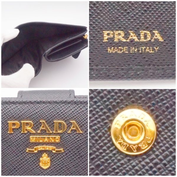 1240002050813 5 PRADA Saffiano Wallet NERO Black Wallet