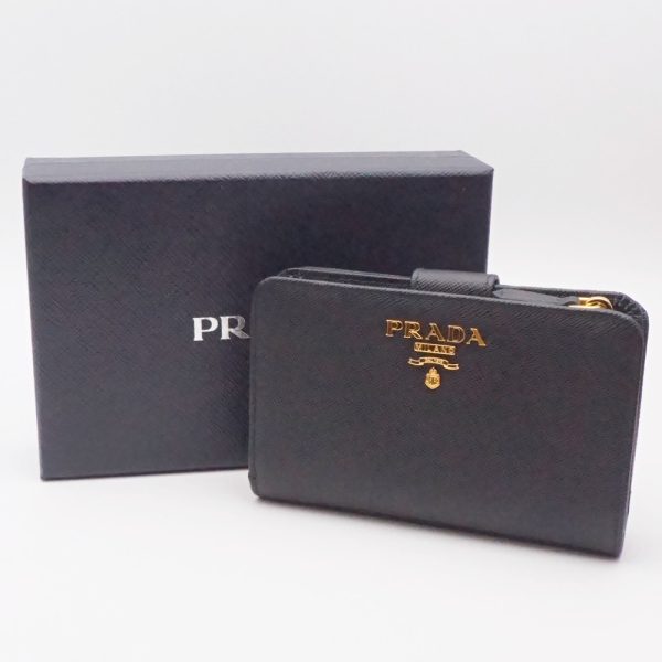 1240002050813 7 PRADA Saffiano Wallet NERO Black Wallet