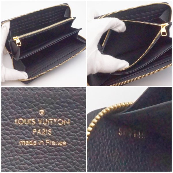 1240002050892 5 LOUIS VUITTON M61864 Zippy Empreinte Noir Black Long Wallet