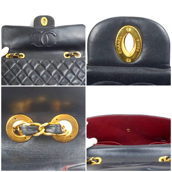 1240002050955 7 Chanel Matelasse Shoulder Bag Black