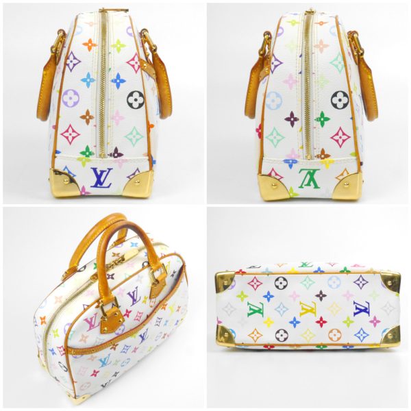 1240002050963 3 1 Louis Vuitton Multicolor Trouville Handbag White