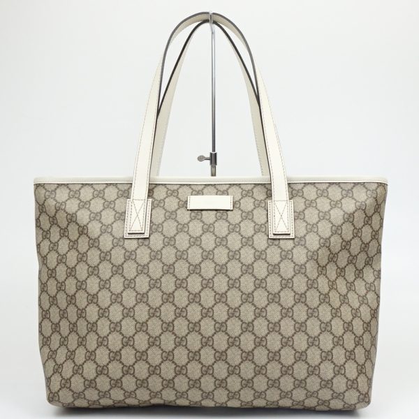 1240002051610 1 Gucci GG Supreme Tote Bag Beige