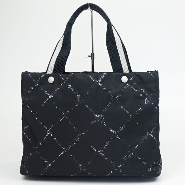 1240002051786 1 Chanel Line Nylon Tote Bag Black