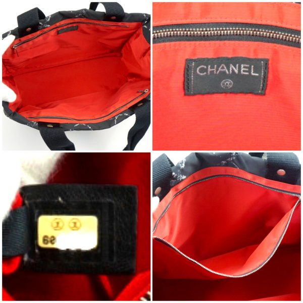 1240002051786 5 Chanel Line Nylon Tote Bag Black