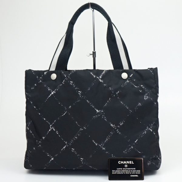 1240002051786 8 Chanel Line Nylon Tote Bag Black