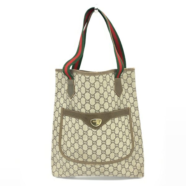 1240002206662 1 GUCCI PLUS Sherry line tote bag beige GG Supreme bag