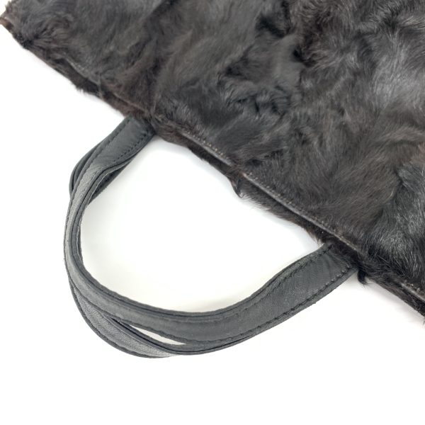 1240002206663 5 LOEWE Flat Tote Bag Black Fur Nappa Bag