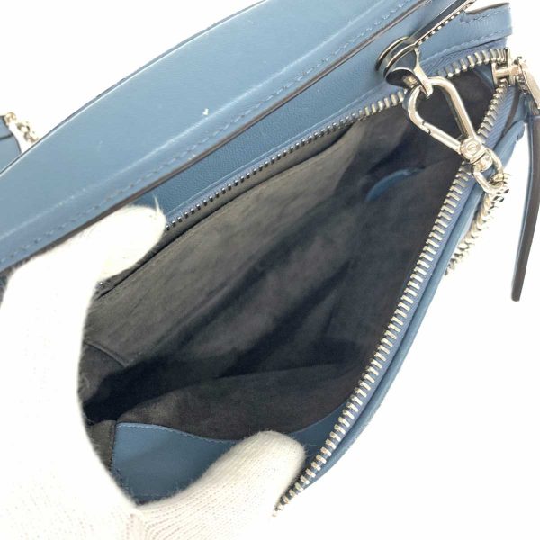 1240002221710 5 FENDI 2WAY bag blue 2 chamber hand shoulder bag