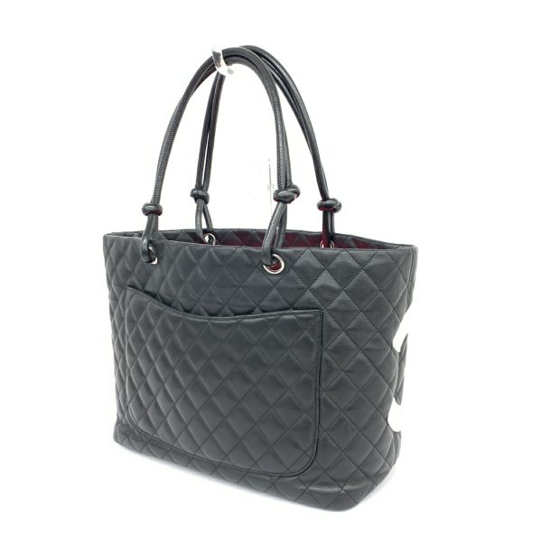 1240002224225 3 CHANEL Cambon Tote SealBlack Calfskin CocoMark Bag