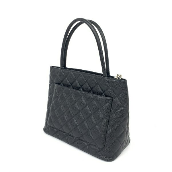 1240002224244 3 CHANEL tote Black caviar skin Cocomark Matelasse bag