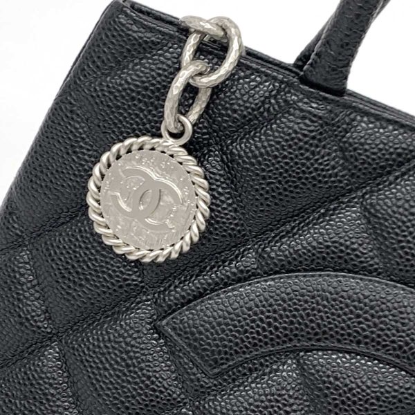 1240002224244 6 CHANEL tote Black caviar skin Cocomark Matelasse bag