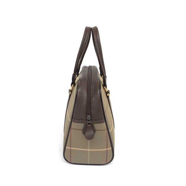 1240002226122 2 Burberry Handbag Brown Nova Check Pattern Bag